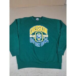 Vtg 90s University Of Oregon Cotton Bowl 1996  Sweatshirt Green Oneita Tag Xl